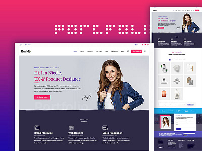 Buckle - Personal Portfolio designer home portfolio template theme typography ui ux web