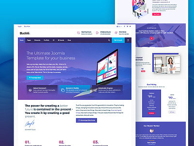 Buckle template for Startup Business business joomla startup template theme ui ux web design website