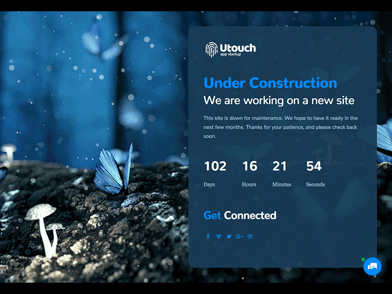 Coming Soon Page for Utouch Joomla Template agency business clean corporate ecommerce events joomla template marketing responsive seo social startup template
