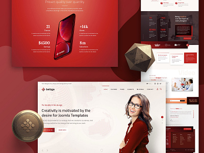 Beluga Joomla Template Released business creative design joomla logo responsive template theme ui web design website