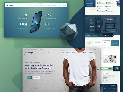 Beluga Joomla Theme - Navy business clean creative design joomla mobile mobile app responsive template theme ui web design