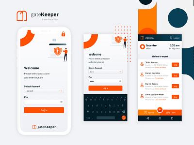 Gatekeeper Mobile App android logo mobile mobile app design mobile ui user interface ux