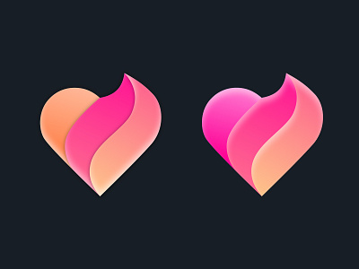 Launcher Store Icon concept gradual heart heart logo hearts icon launcher launcher icon logos love love icon lovely mark orange platform red smart socialize store store logo