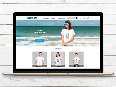 Cosmic Tee - Visual Identity & Website Layout