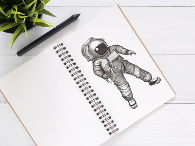 Space Illustrations astronaut design illustration stars t shirt universe