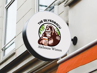 Silverback Ale House - Logo & Illustrations beer gorilla illustration logo pub