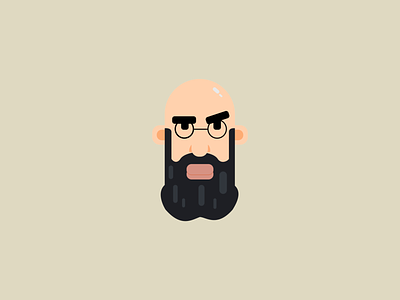 Bearded Nerd design figma illustration vector