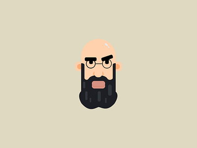 Bearded Nerd design figma illustration vector