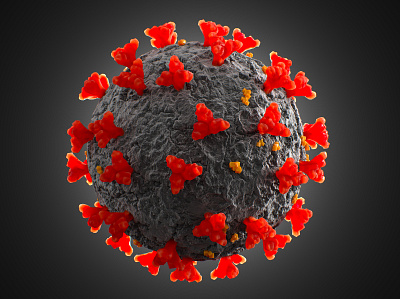 Covid-19 3d abstract concept coronavirus render virus