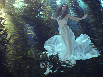 Serenity 3d fantasy girl modelling render serenity underwater zbrush