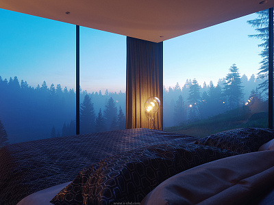 Hillside house master bedroom 3d bedroom corona hillside interior render zhitnik