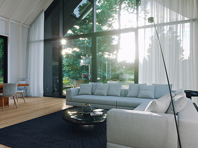 Lakeside house 3d 3dsmax cgi corona design interior render zhitnik