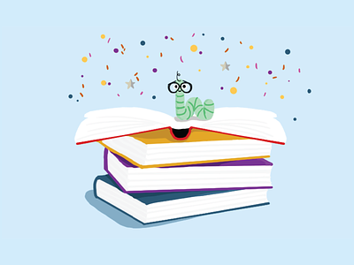 Start(up) Reading 🤓📘 book books bookworm cute design glasses hand drawn illustration nerdy start up tada wacom