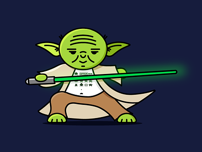 May the OfferZen force be with you 💥 advert cute epic icon illustration offerzen star wars yoda