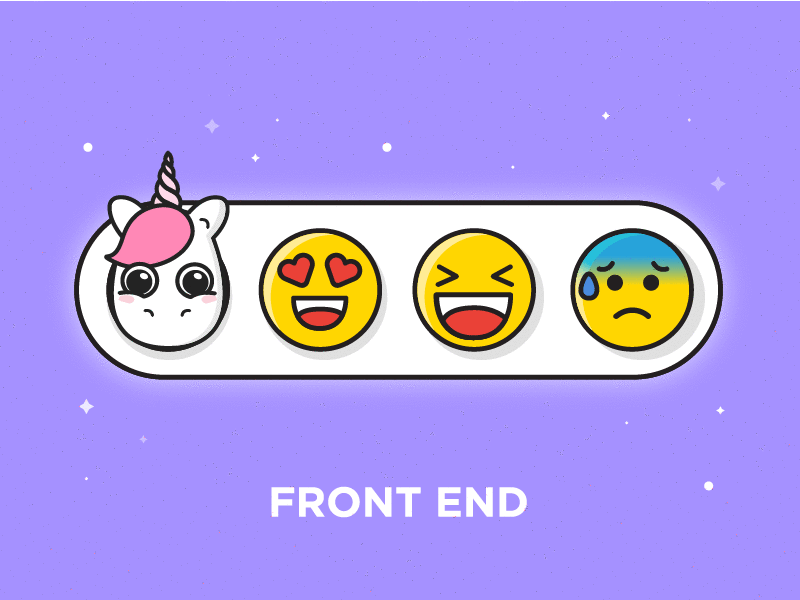 Front end vs Back end 😎 back end back end dev cute design developer emoji emoji set emojis front end front end dev funny illustration