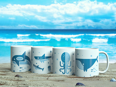FANVINIL. Ocean mugs kids mug nursery decor ocean