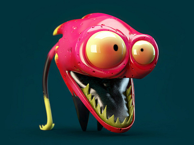 LUNCH BOX WORLD (enemy character) Red Demon 3d character game design