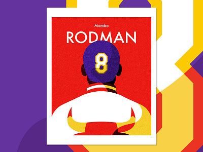 100 Shades Of Rodman #4 8 basketball chicago bulls illustration kobe bryant los angeles mamba netflix rodman vintage design worm