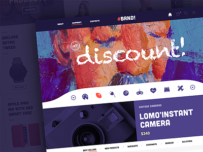 BRND clean design ecommerce minimal stores template ui user experience user interface ux web design