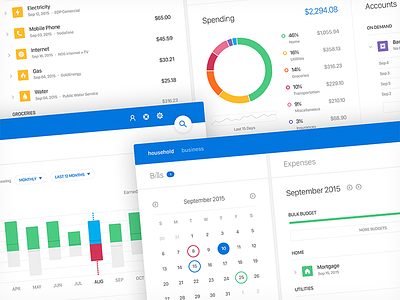 Lotus app big data budget dashboard design expense financial material minimal ui user experience user interface