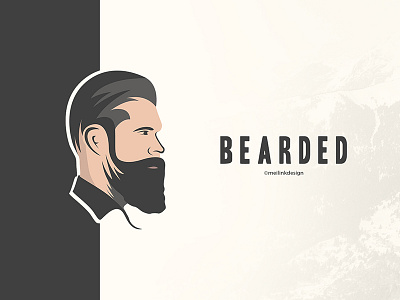 Bearded man logo bearded design graphic icon identity illustration illustrator logo man meilink mountain photoshop