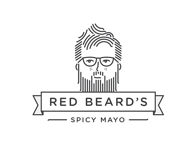 Red Beard's Spicy Mayo gotham illustration logo product