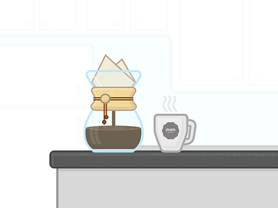 Oven Bits Kitchen chemex coffee illustration mug vector