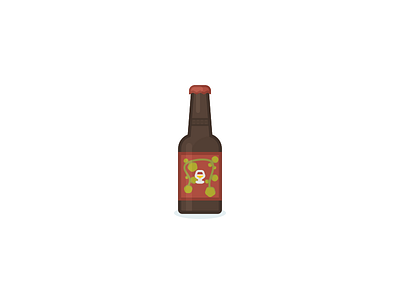 Evening Beer beer bottle icon illustration vector