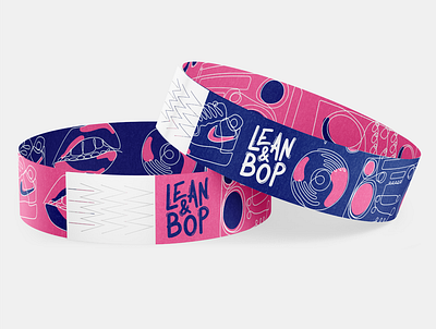 Lean & Bop | Brand Identity - Wristband brand identity branding club creative agency minimal night club nightclub oll korrect ollkorrect wristband