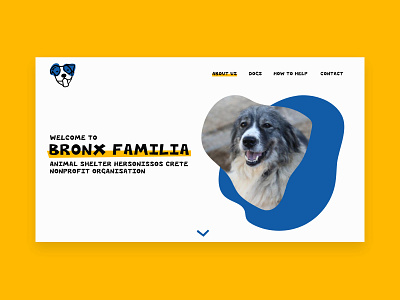 Bronx Familia - Website Concept animal shelter branding design dog shelter dog website dogs home page design illustration logo oll korrect ui uiux vector web webdesign website website concept website design