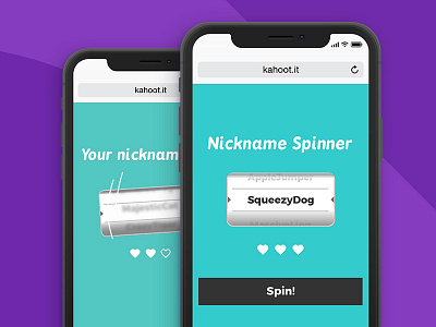 Nickname Spinner! animation education games mobile product ui ux