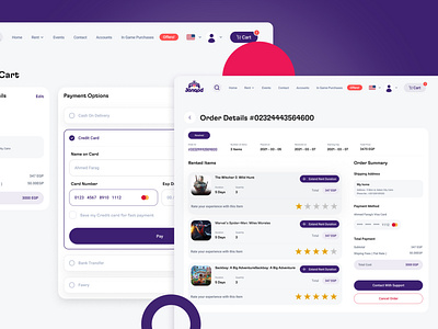 3anqoud | Game Renting | Website full view address app concept cart category checkout color console design ecommerce gaame gamer money order payment player ps rent renting shipping typography