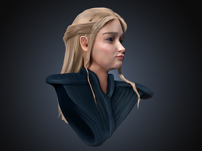 Daenerys Targaryen 2d artist 2d character 3d 3d model daenerys targaryen design illustration photoshop zbrush