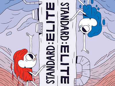 Standard:Elite cartoon character design illustration symmetry