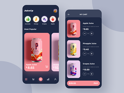 Juiceup App app app design colorful design juice juice app juice cane juiceap product design ui ux
