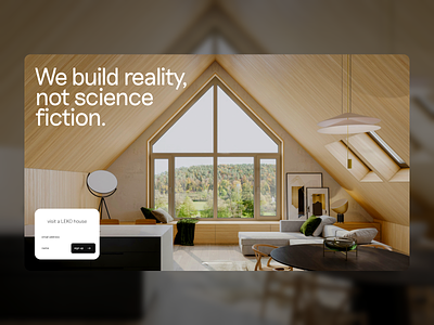 LEKO build reality, not science fiction branding call to action clean construction design sinple sustainability ui ui design visit web web page website