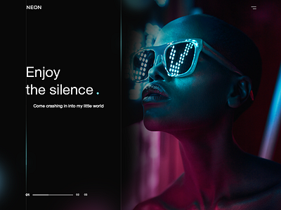 Enjoy black creative dark design enjoy ui ux neon web