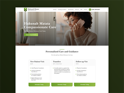 Hakunah Matata. Medical Marijuana Cards design health healthcare marijuana medical ui ux web design