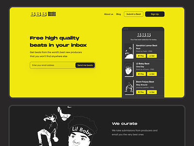 BeatsBeatsBeats. Web Design beats illustrations music musical ui design web design