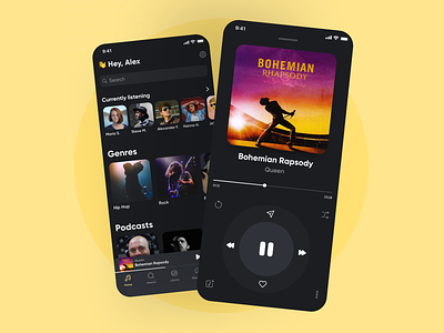 Music Streaming Service design ios music music streaming player songs subscription ui ux