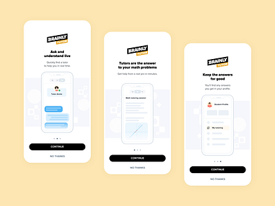 Introduction to Brainly Tutor animation brainly design illustration motion onboarding ui ux