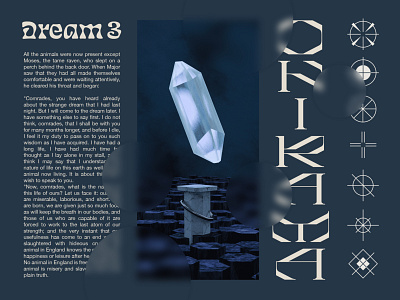 Dream #3 3d abstract art blender branding crystal cycles design dream edition glassmorphism illustration portal render typo vector