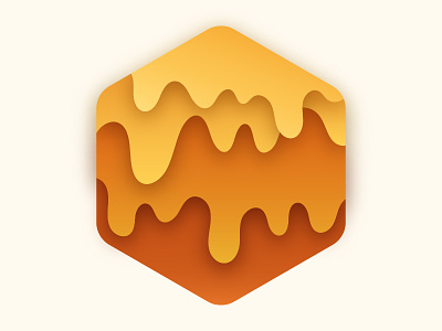 App Icon 🍯 app application bee honey icon liquid logo orange shadow sugar