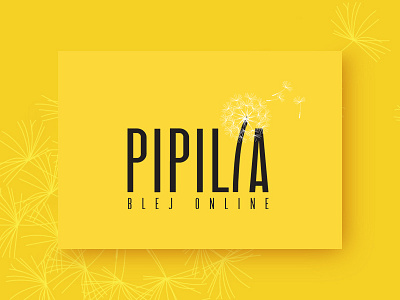 PIPILIA - Online shop branding dandelion design graphic design illustration logo onlineshop plant typography vector white yellow
