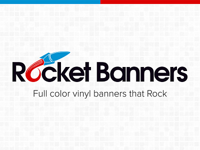 Rocket Banners branding identity design logo