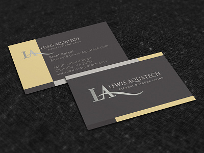 Lewis Aquatech Business Cards business cards print design stationary