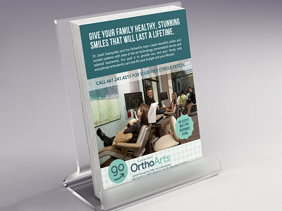 OrthoArts Flyer collateral flyer marketing material postcard print design