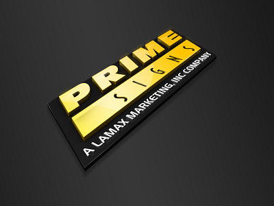 Prime Signs 3D Logo 3d logo branding identity design logo