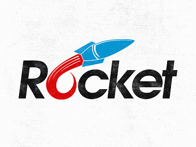 Rocket Banners Logo Alt. Version bold branding grunge identity logo logos red rocket space