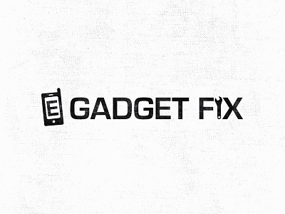 E Gadget Fix branding cell phone grunge identity logo